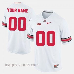 For Real Men's Ohio State Buckeyes #00 Football college Custom Jerseys - White
